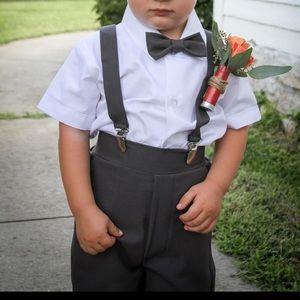 Charcoal Gray Toddler Pant Suit